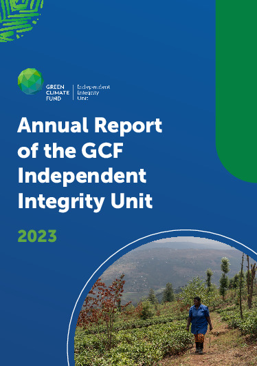 Document cover for 2023 Annual Report of the GCF Independent Integrity Unit
