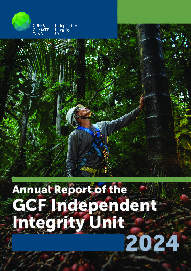 Document cover for 2024 Annual Report of the GCF Independent Integrity Unit