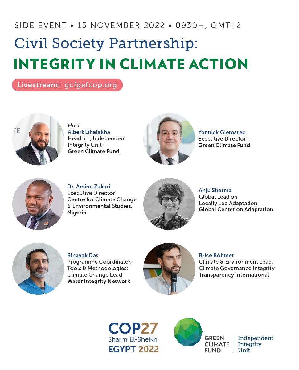 [COP27] Civil society partnership: Integrity in climate action ...