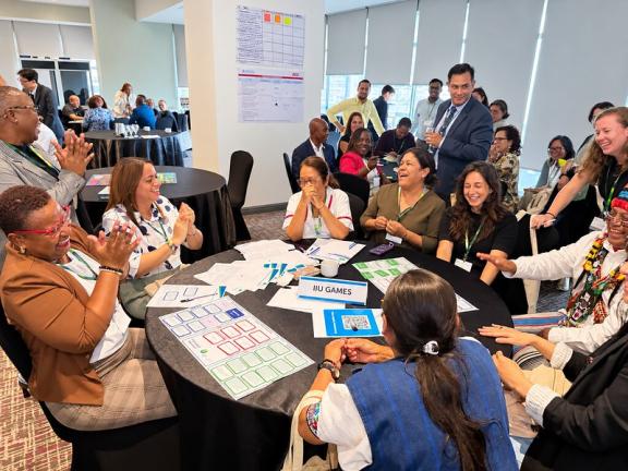 Participants Play the IIU Card Game